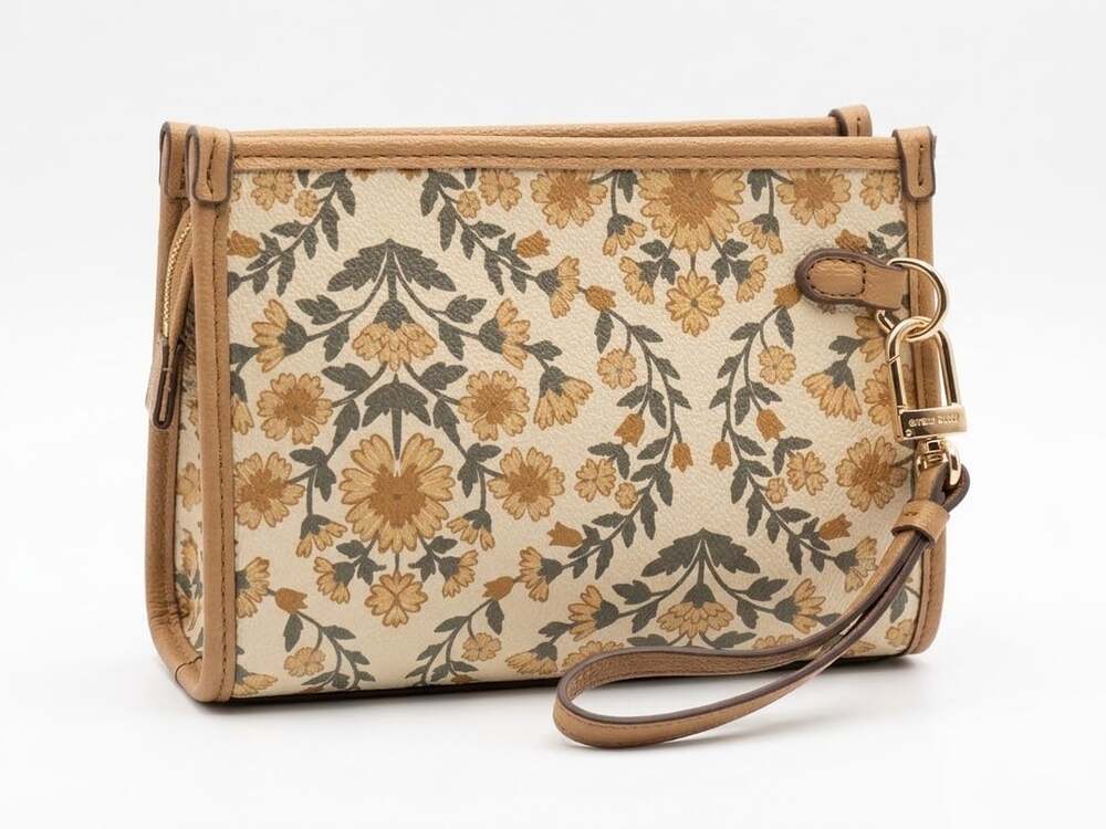 Anne Klein Floral Print Wristlet Purse - New!